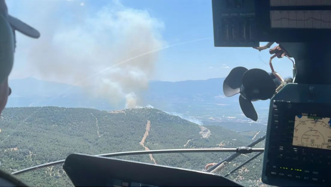 Saruhanlı’da orman yangını çıktı