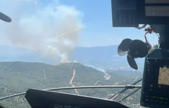 Saruhanlı'da orman yangını çıktı