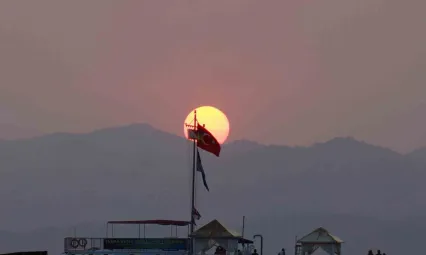 Fethiye'de gün batımı görsel şölen oluşturdu