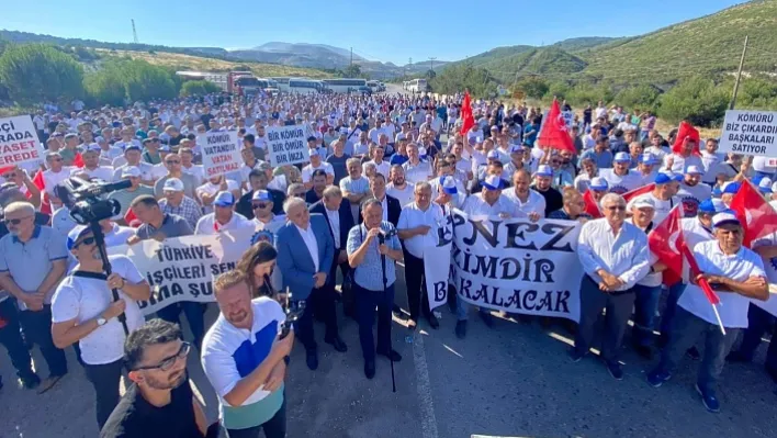 CHP'DEN ÖZELLEŞTİRMEYE KARŞI ÇIKAN MADENCİLERE DESTEK