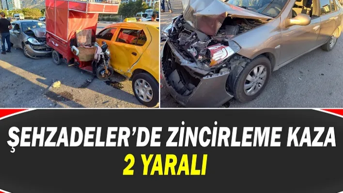 Şehzadeler'de Zincirleme Kaza: 2 Yaralı