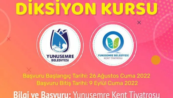 Yunusemre Diksiyon Kursu Verecek