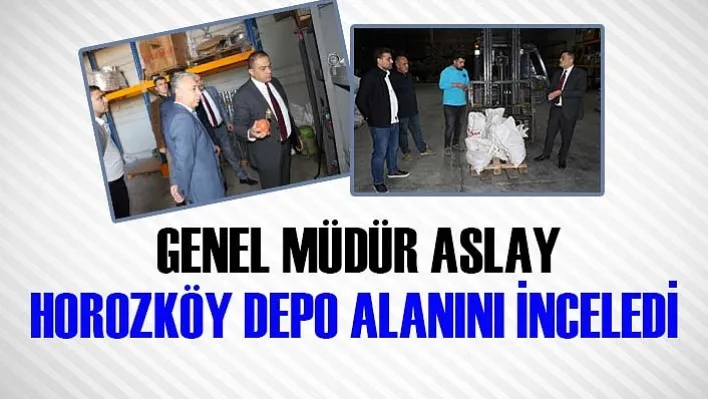 Genel Müdür Aslay, Horozköy Depo Alanını İnceledi