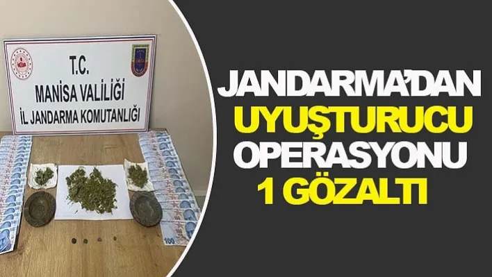 Manisa'da Jandarmadan Uyuşturucu Operasyonu: 1 Gözaltı