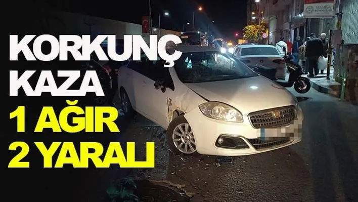 Manisa'da motosiklet ile otomobil çarpıştı: 1'i ağır 2 yaralı