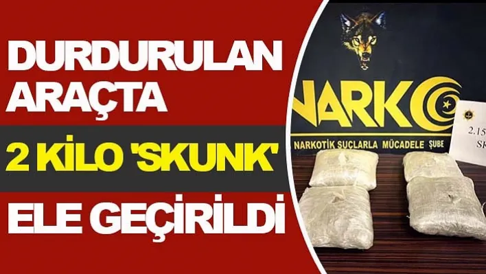 Manisa'da Durdurulan Araçta 2 Kilo 'Skunk' Ele Geçirildi