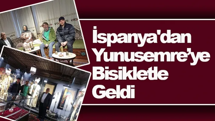 İspanya'dan Yunusemre'ye Bisikletle Geldi