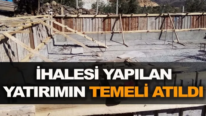 İhalesi Yapılan Yatırımın Temeli Atıldı