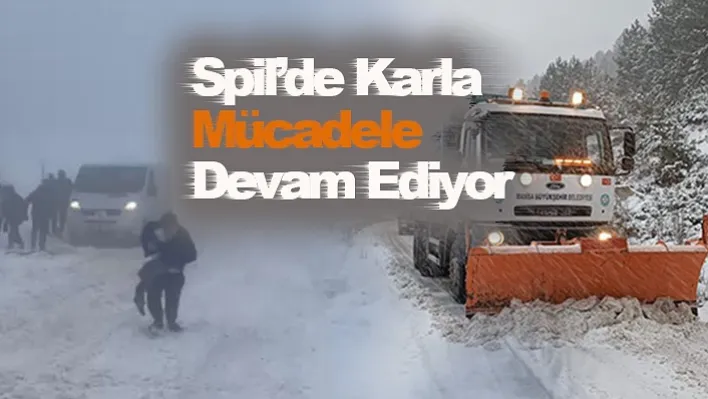 Spil Dağı'nda Karla Mücadele Devam Ediyor