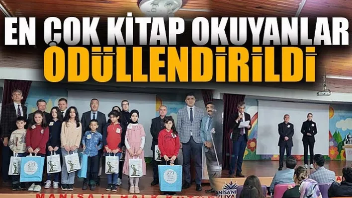 Manisa'da En Çok Kitap Okuyanlar Ödüllendirildi