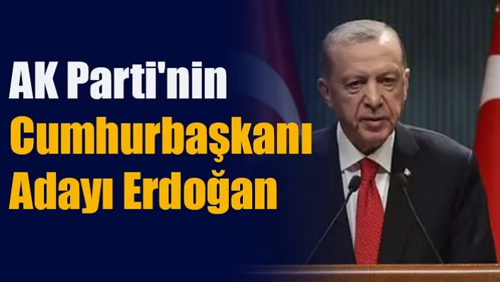 AK Parti'nin Cumhurbaşkanı adayı Erdoğan