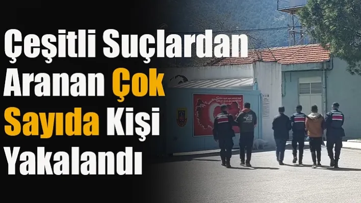 Manisa'da Aranan 12 Kişi Jandarma Dedektiflerinden Kaçamadı