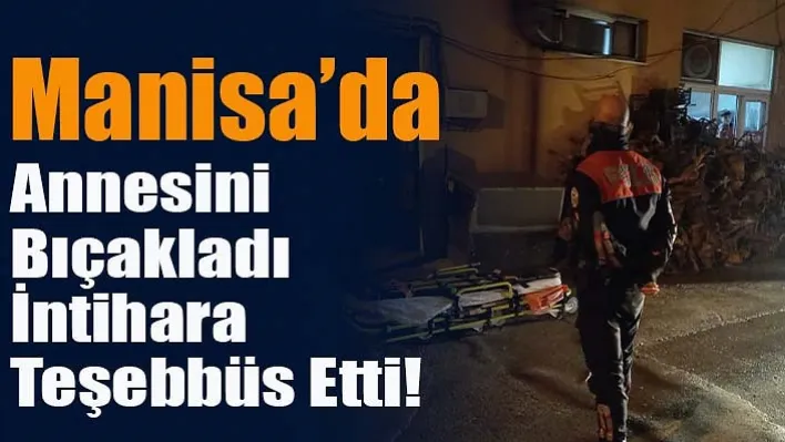 Manisa'da Annesini Bıçakladı İntihara Teşebbüs  Etti!