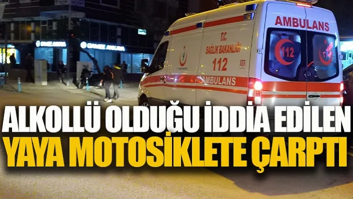 Manisa'da Alkollü Olduğu İddia Edilen Yaya Motosiklete Çarptı