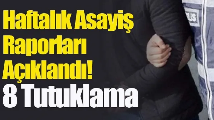 Manisa'da Haftalık Asayiş Raporları Açıklandı! 8 Tutuklama