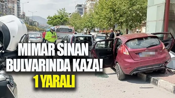 Mimar Sinan Bulvarında Kaza! 1 Yaralı