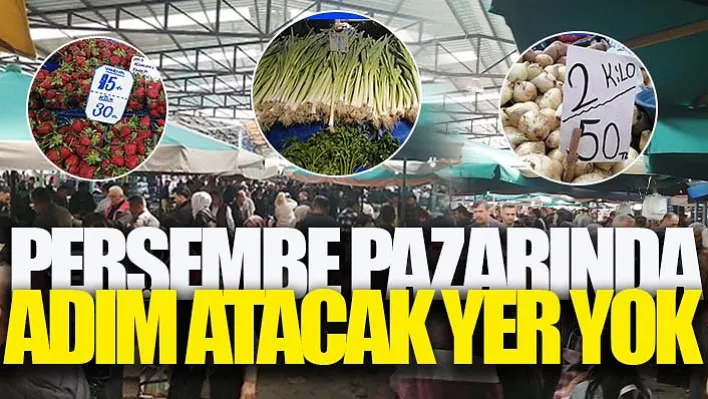 Perşembe Pazarında Bayram Yoğunluğu! İğne Atsan Yere Düşmez