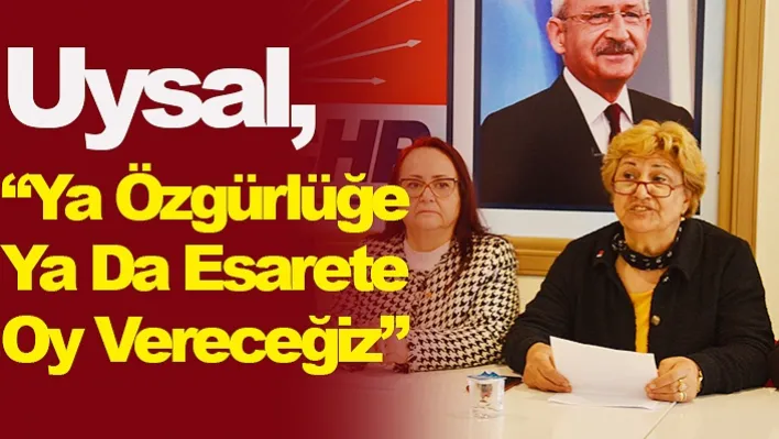 Uysal, 'Ya Özgürlüğe Ya Da Esarete Oy Vereceğiz'