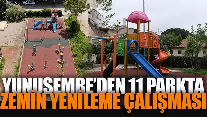 İlçede ki 11 Parkta Zemin Yenileme Çalışması