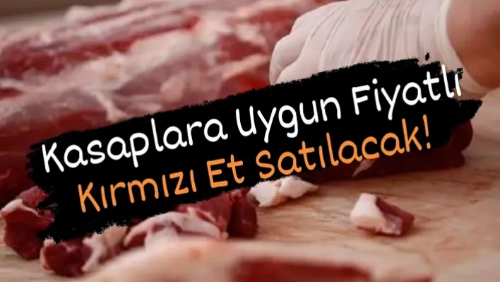 Kasaplara Uygun Fiyatlı Kırmızı Et Satılacak!