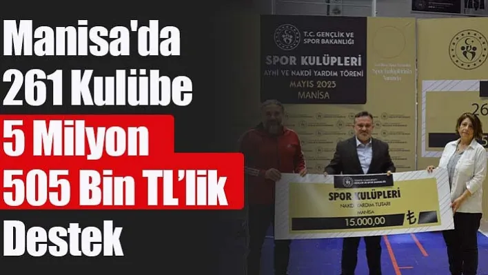 Manisa'da 261 Kulübe 5 Milyon 505 Bin TL'lik Ayni Ve Nakdi Yardım