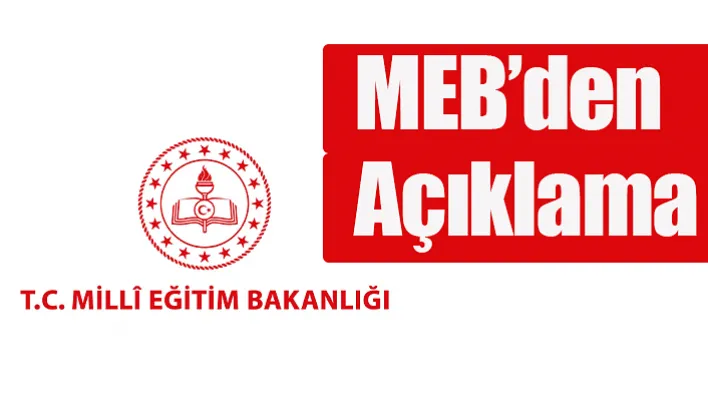 MEB'den Açıklama