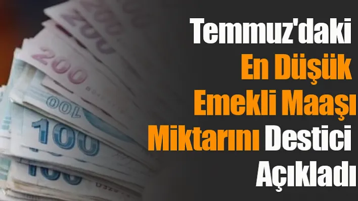 Temmuz'daki en düşük emekli maaşı miktarını Destici açıkladı