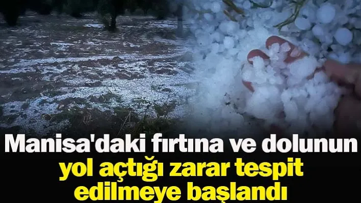 Manisa'daki fırtına ve dolunun yol açtığı zarar tespit edilmeye başlandı