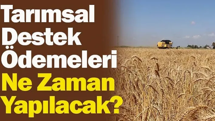 Tarımsal Destek Ödemeleri Ne Zaman Yapılacak?