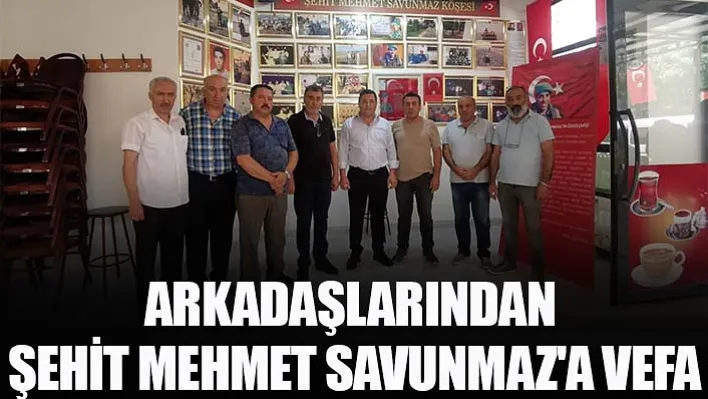 Arkadaşlarından şehit Mehmet Savunmaz'a vefa