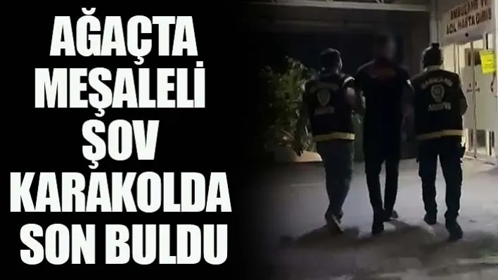 Ağaçta Meşaleli Şov Karakolda Son Buldu