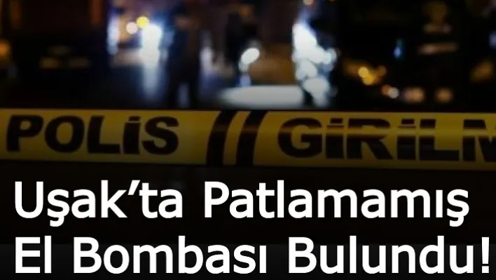 Boş Bir Arazide Patlamamış El Bombası Bulundu