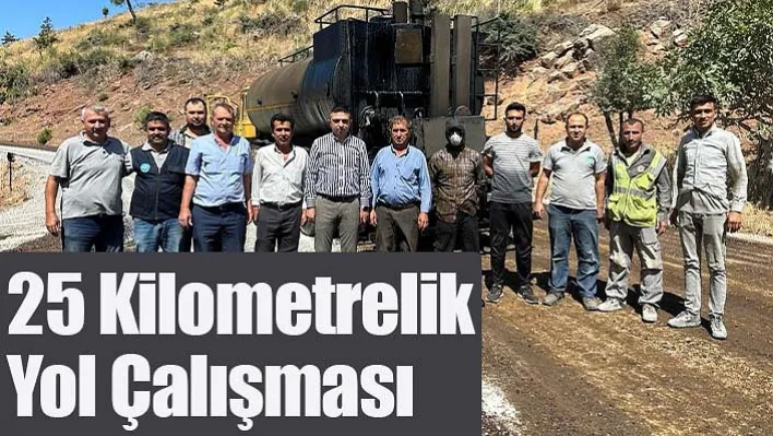 İlçede 25 Kilometrelik Yol Çalışması