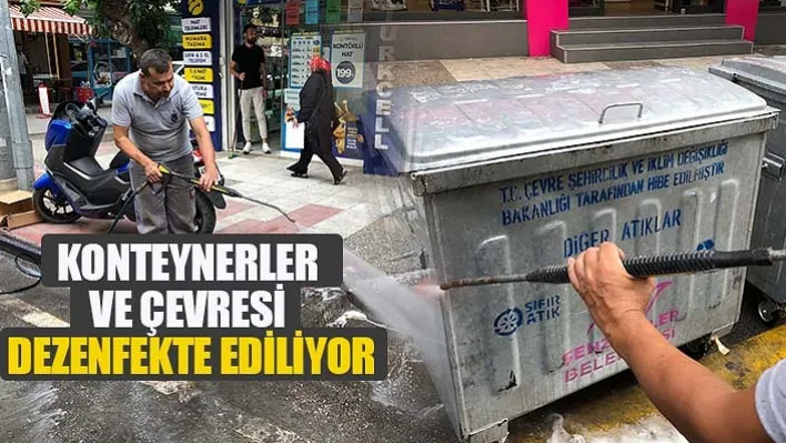 Şehzadeler'de Konteynerler Ve Çevresi Dezenfekte Ediliyor