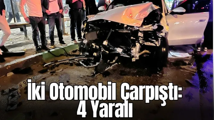 Manisa'da İki Otomobil Çarpıştı: 4 Yaralı