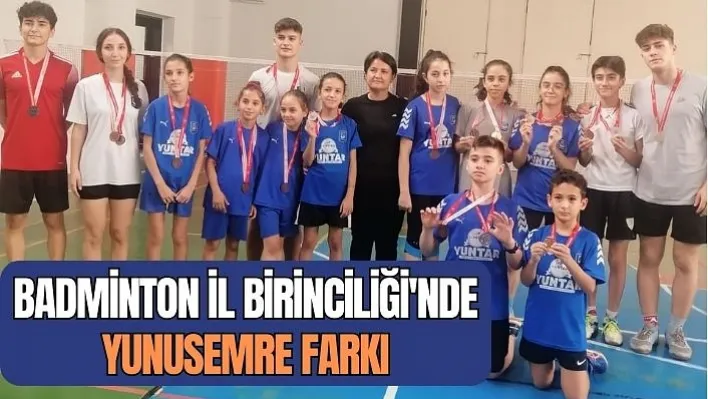 Badminton İl Birinciliği'nde Yunusemre Farkı