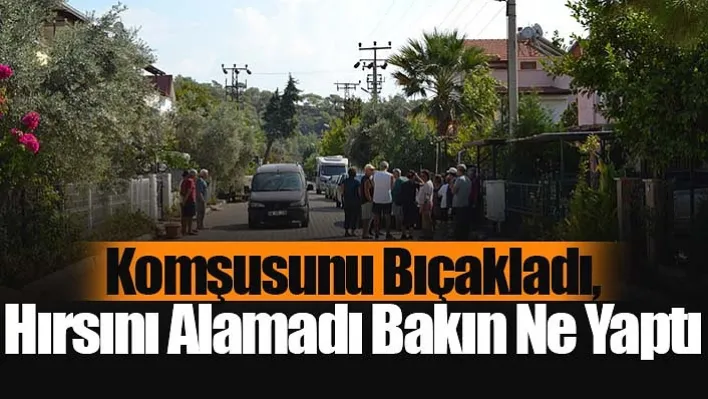 Komşusunu Bıçakladı, Hırsını Alamadı Bakın Ne Yaptı