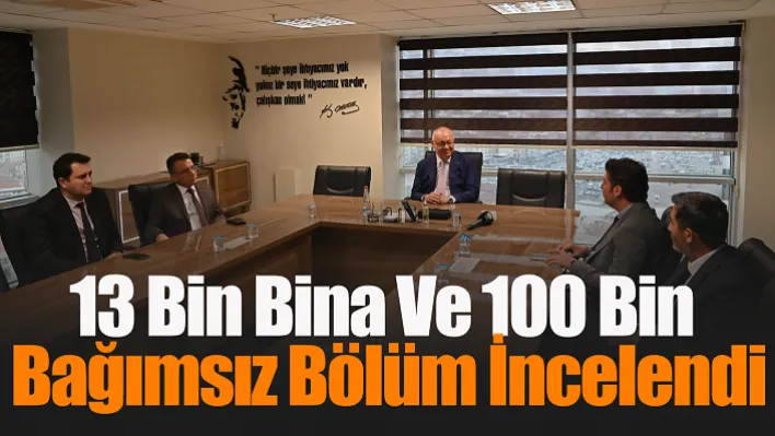 Manisa'da 13 Bin Bina Ve 100 Bin Bağımsız Bölüm İncelendi