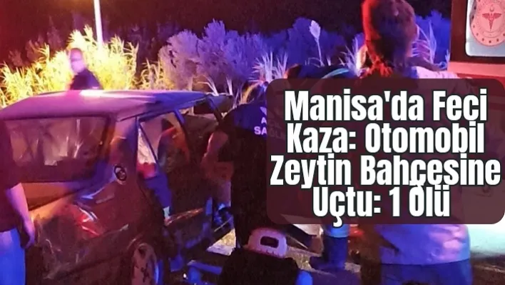 Manisa'da Feci Kaza: Otomobil Zeytin Bahçesine Uçtu: 1 Ölü