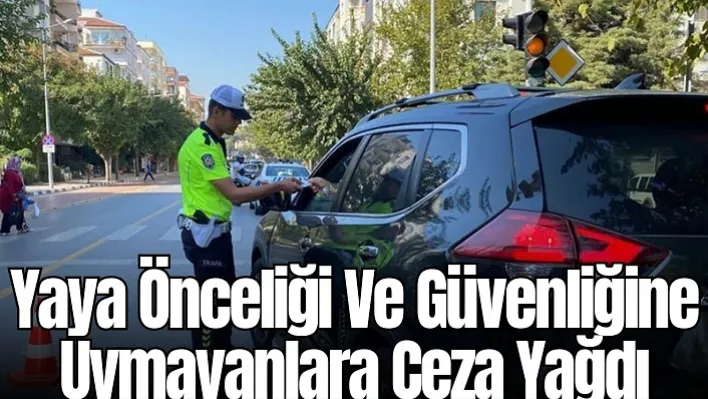 Manisa'da Yaya önceliği ve güvenliğine uymayanlara ceza yağdı