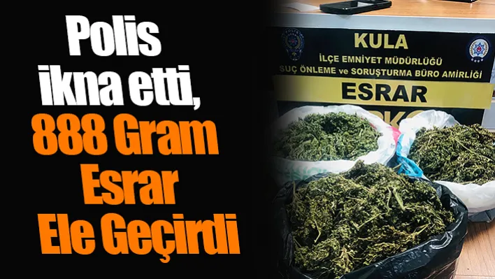 Polisin Çabası Sonuç Verdi: 888 gram esrar ele geçirildi