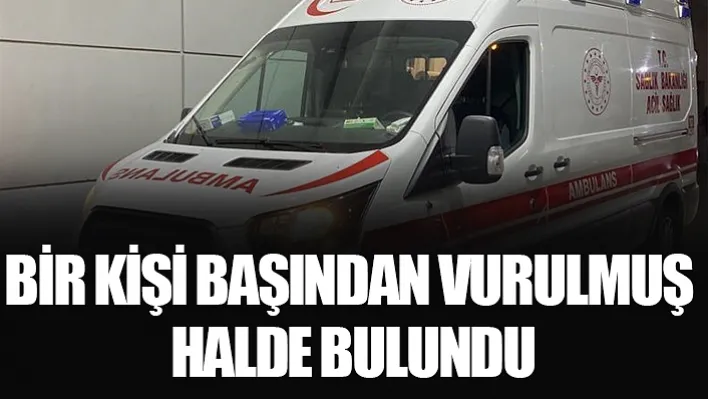 Bir Kişi Başından Vurulmuş Halde Bulundu