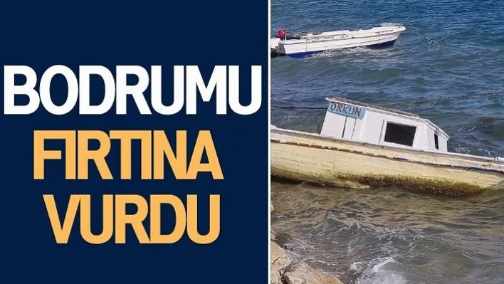 Bodrumu Fırtına Vurdu: Tekneler kayalıklara vura vura parçalandı