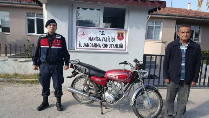 Manisa'da çalınan motosikleti jandarma buldu