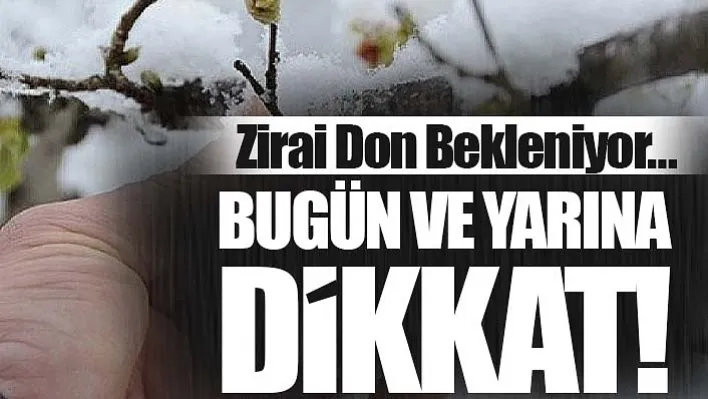 Manisalılar Bugün Ve Yarına Dikkat: Zirai Don Bekleniyor…