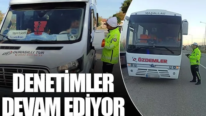 Manisa'da Öğrenci Servislerinin Denetimleri Devam Ediyor