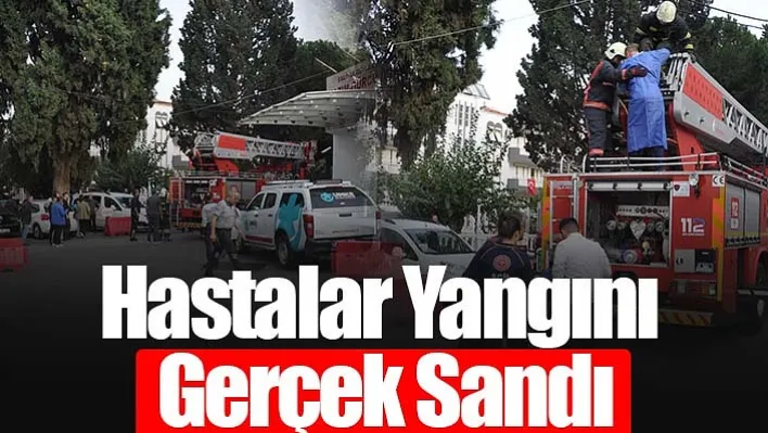 Salihli'de gerçeği aratmayan tatbikat: Hastalar yangını gerçek sandı