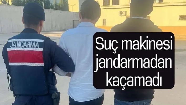 Suç makinesi jandarmadan kaçamadı