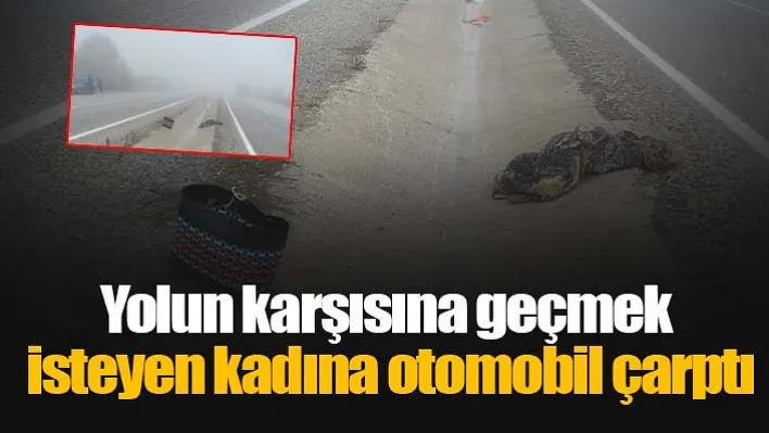 Manisa'da Yolun karşısına geçmek isteyen kadına otomobil çarptı