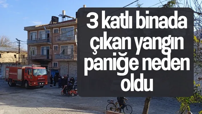 3 katlı binada çıkan yangın paniğe neden oldu